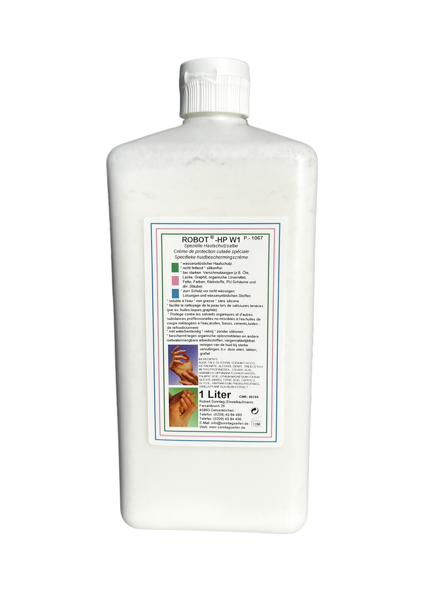 Das Bild zeigt Arbeitsschutzcreme Robot-HPW 1 Liter